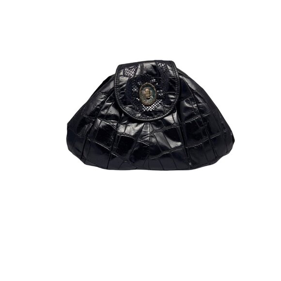 Vintage Park Avenue International Crossbody Clutch Genuine Crinkled Leather Bag - Picture 6 of 12